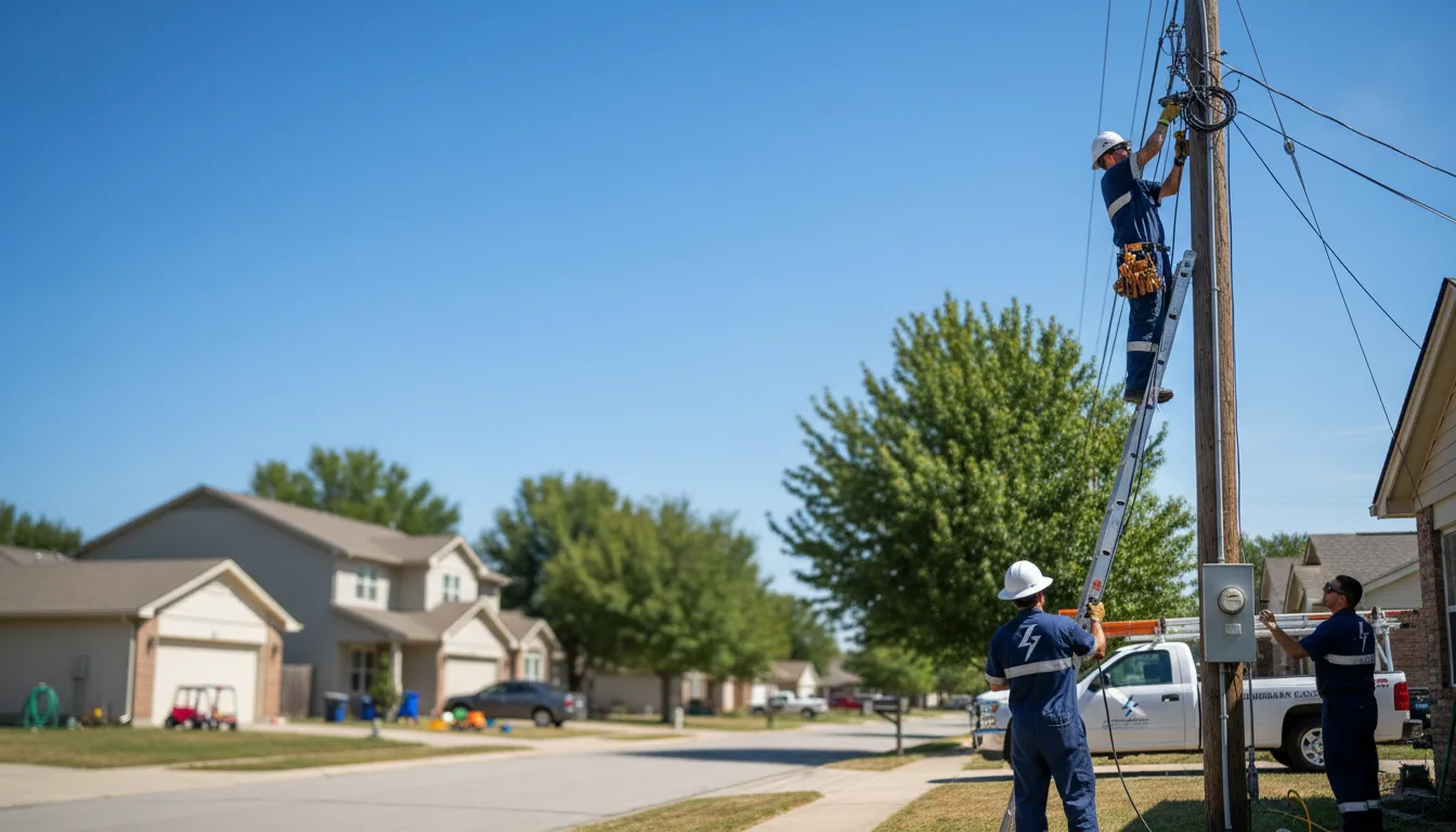 Residential electrician providing installation services in Harmony, ME